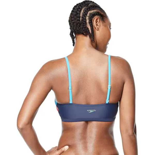 Speedo Womens Swimsuit Bikini Top Adjustable Square NeckBittersweet