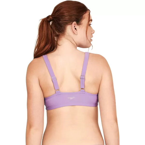 Speedo Womens Swimsuit Bikini Top Adjustable Square NeckFairy Wren