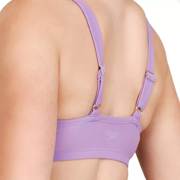Speedo Womens Swimsuit Bikini Top Adjustable Square NeckFairy Wren