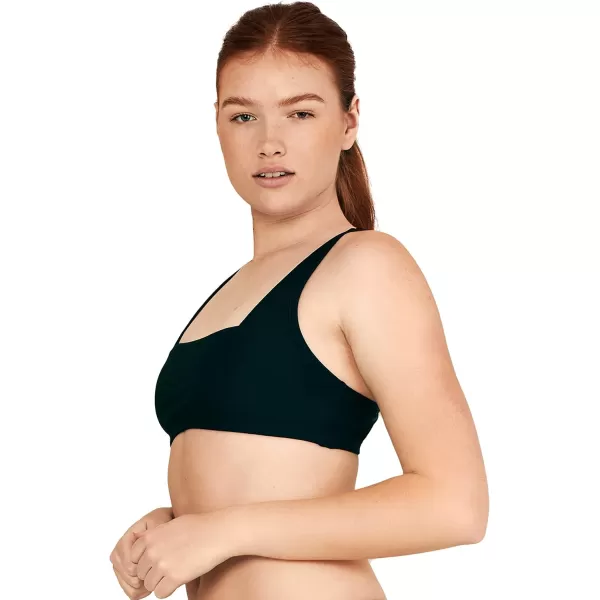 Speedo Womens Swimsuit Bikini Top Adjustable Square NeckSolid Speedo Black