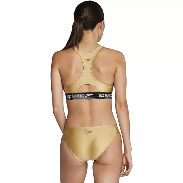 Speedo Womens Swimsuit Bottom Bikini Creora Highclo HipsterGold