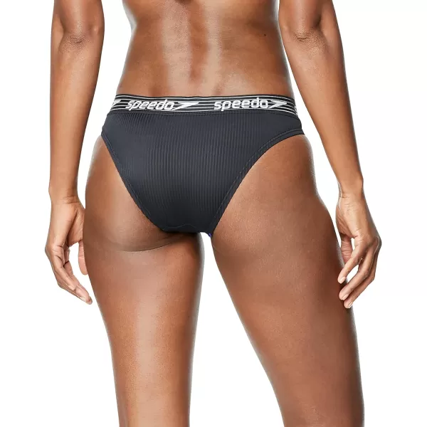 Speedo Womens Swimsuit Bottom Bikini Creora Highclo HipsterRib Speedo Black