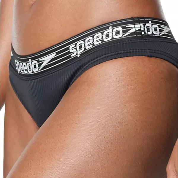 Speedo Womens Swimsuit Bottom Bikini Creora Highclo HipsterRib Speedo Black