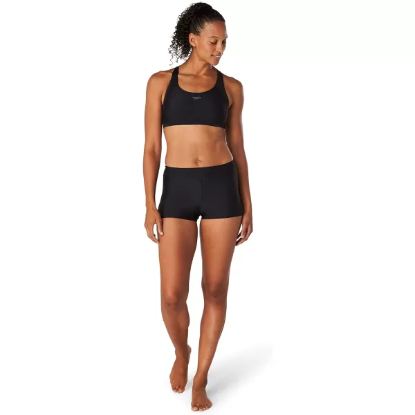 Speedo Womens Swimsuit Bottom Boyshort LengthSheen Speedo Black