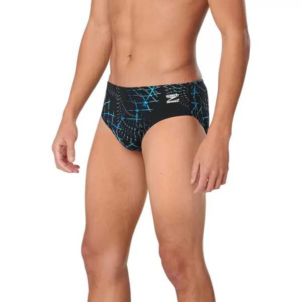 Speedo Womens Swimsuit Brief Endurance Printed Team ColorsGalactic Speedo Blue