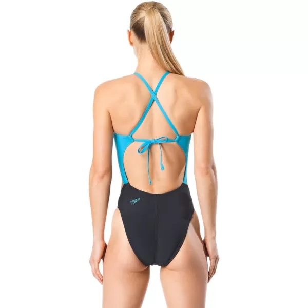 Speedo Womens Swimsuit One Piece Endurance Lite Hero Back Turnz SolidDiscontinuedTeal