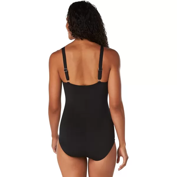 Speedo Womens Swimsuit One Piece Endurance Shirred Tank Moderate CutAnthracite