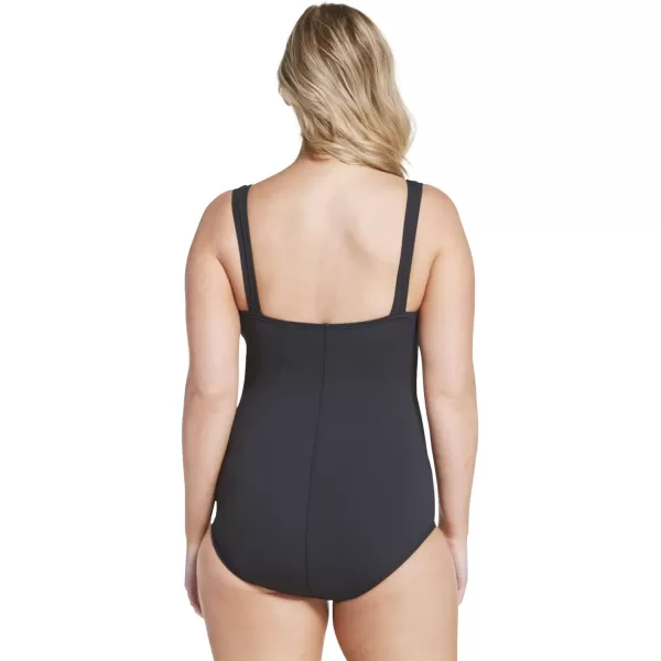 Speedo Womens Swimsuit One Piece Endurance Shirred Tank Moderate CutNew Speedo Black