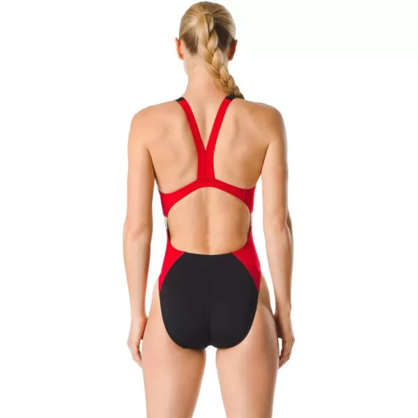 Speedo Womens Swimsuit One Piece Endurance Super Pro Block Adult Team ColorsBlackRed