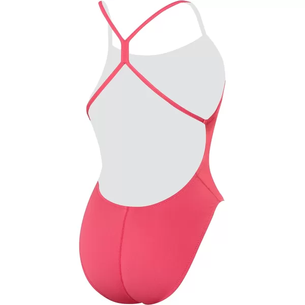 Speedo Womens Swimsuit One Piece Endurance The One Solid Team Colors  DiscontinuedPink