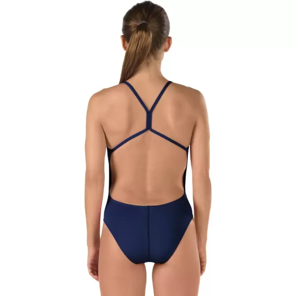 Speedo Womens Swimsuit One Piece Endurance The One Solid Team Colors  DiscontinuedSpeedo Navy