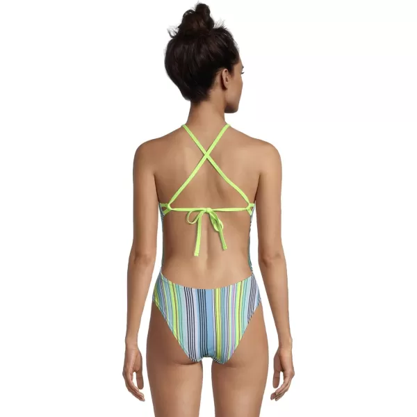 Speedo Womens Swimsuit One Piece Endurance Turnz Tie Back PrintedMulti