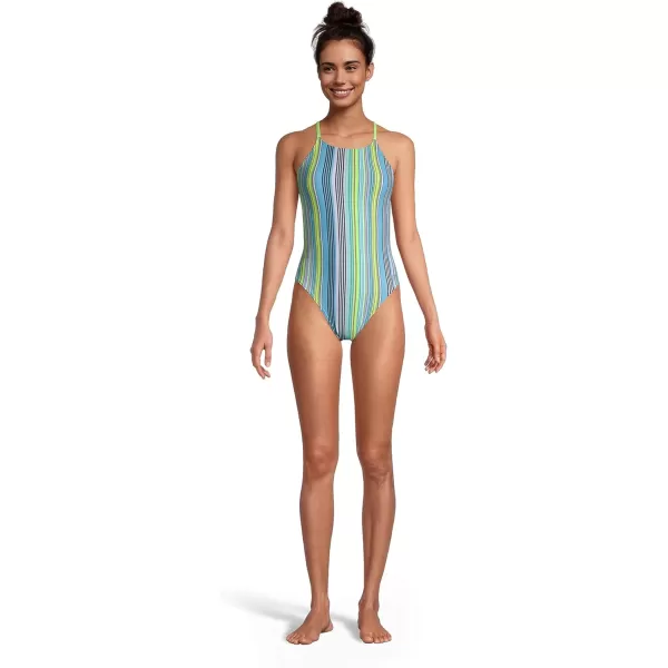 Speedo Womens Swimsuit One Piece Endurance Turnz Tie Back PrintedMulti