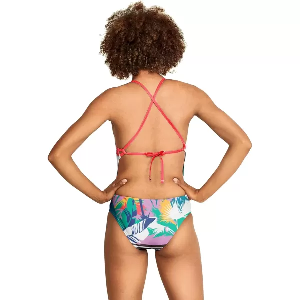 Speedo Womens Swimsuit One Piece Endurance Turnz Tie Back PrintedSummer Scenic
