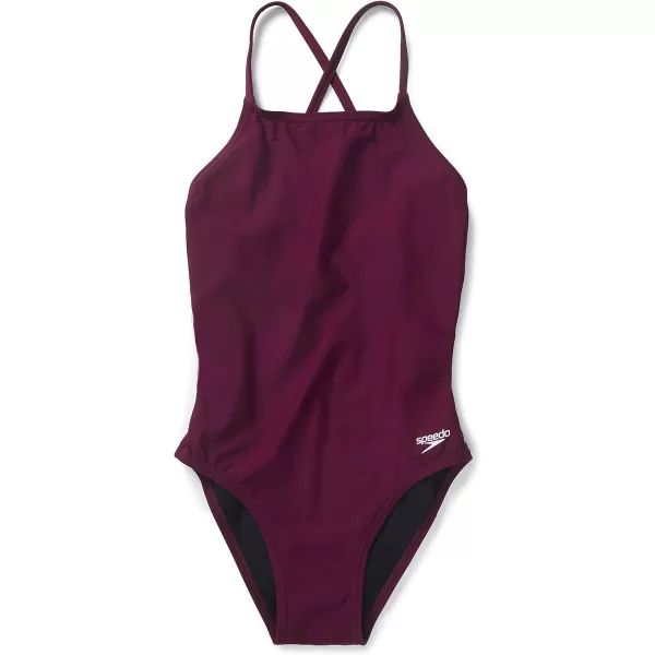 Speedo Womens Swimsuit One Piece Endurance Turnz Tie Back SolidCabernet