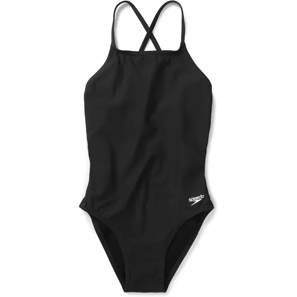 Speedo Womens Swimsuit One Piece Endurance Turnz Tie Back SolidSpeedo Black