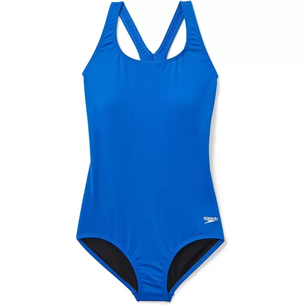 Speedo Womens Swimsuit One Piece Endurance Ultraback Solid Contemporary CutSpeedo Blue