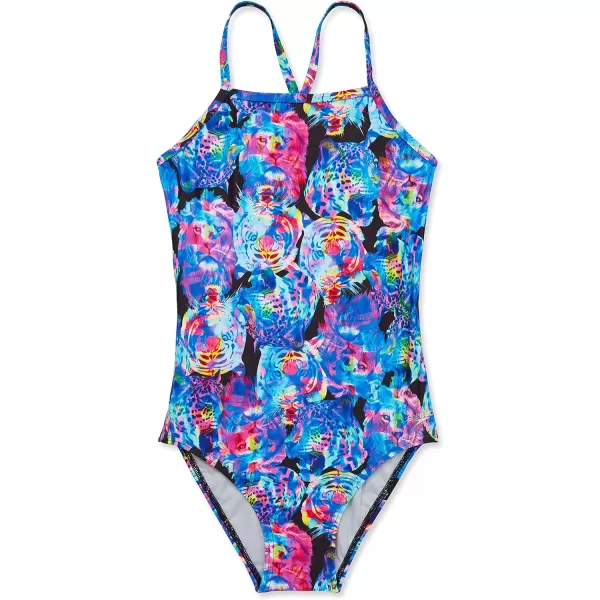 Speedo Womens Swimsuit One Piece Endurance X Back PrintedBaja Blue