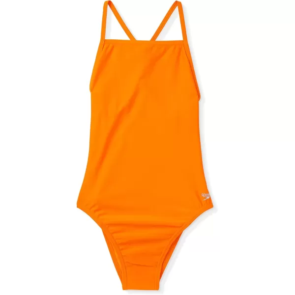 Speedo Womens Swimsuit One Piece Endurance YBackPersimmon Orange