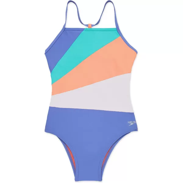 Speedo Womens Swimsuit One Piece Endurance YBackRadiating Baja Blue