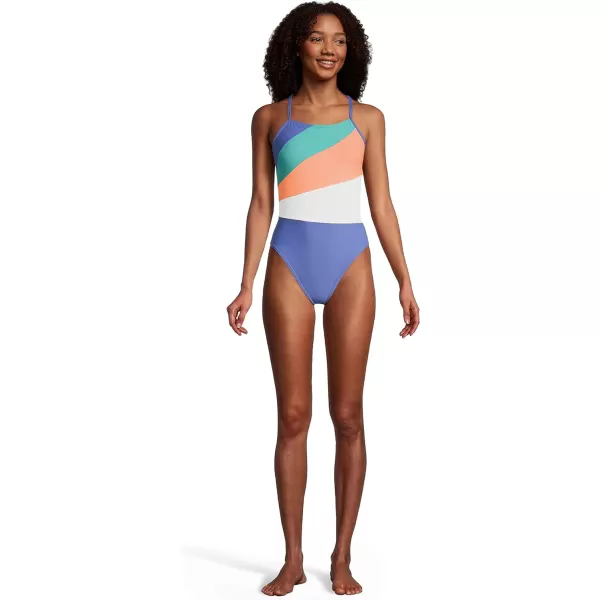 Speedo Womens Swimsuit One Piece Endurance YBackRadiating Baja Blue