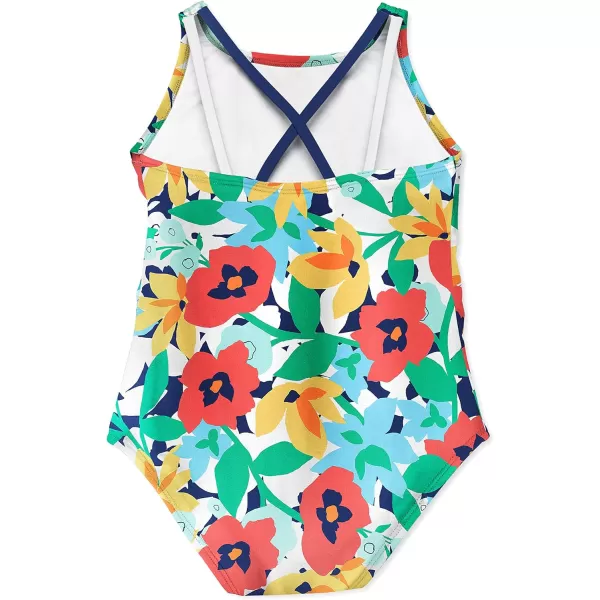 Speedo Womens Swimsuit One Piece High Neck Strappy BackBlue Harmony