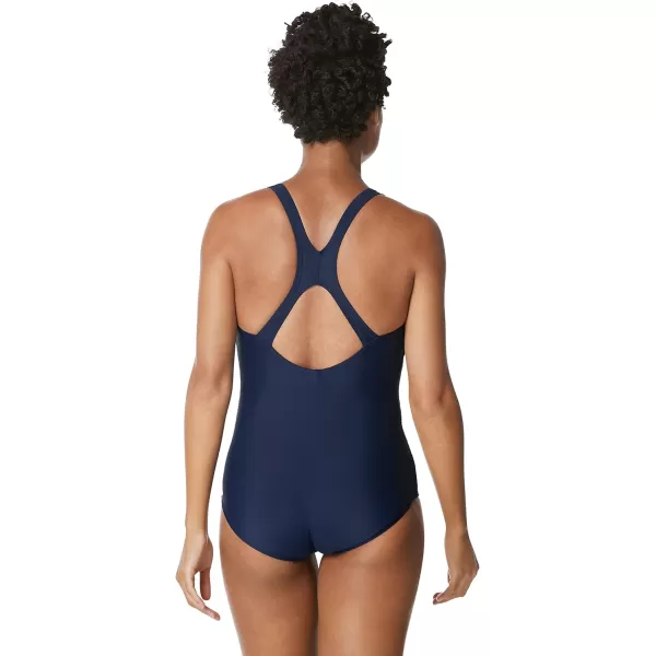 Speedo Womens Swimsuit One Piece Powerflex Ultraback SolidIllusion Speedo Navy