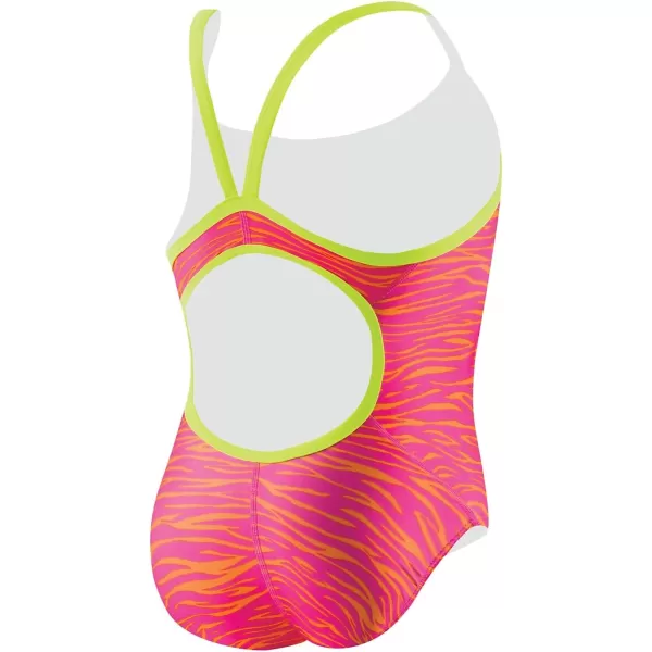 Speedo Womens Swimsuit One Piece ProLT Propel Back Printed  Manufacturer DiscontinuedPinkOrange