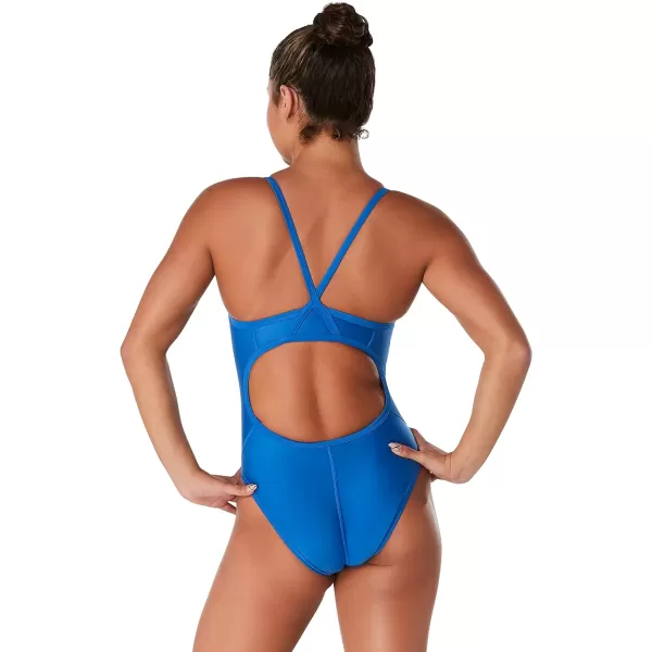 Speedo Womens Swimsuit One Piece Prolt Flyback Solid Adult Team ColorsEco Team Blue