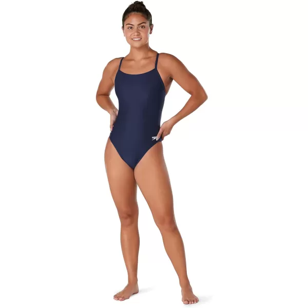 Speedo Womens Swimsuit One Piece Prolt Flyback Solid Adult Team ColorsEco Team Navy