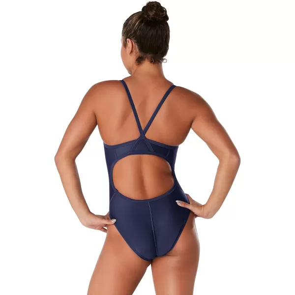 Speedo Womens Swimsuit One Piece Prolt Flyback Solid Adult Team ColorsEco Team Navy