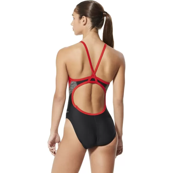 Speedo Womens Swimsuit One Piece Prolt Flyback Solid Adult Team ColorsSpeedo Red