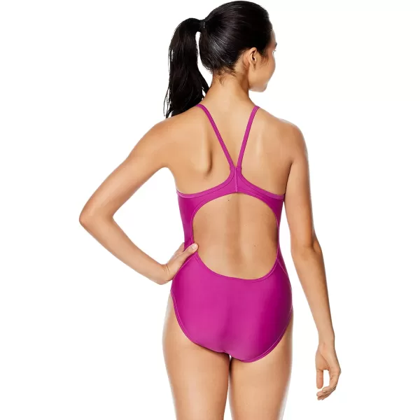 Speedo Womens Swimsuit One Piece Prolt Flyer BackPurple Wine