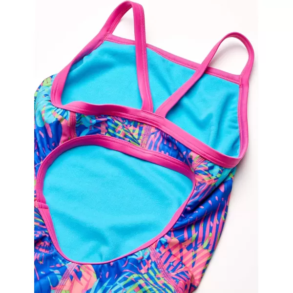 Speedo Womens Swimsuit One Piece Prolt Propel Back PrintedBlue Harmony