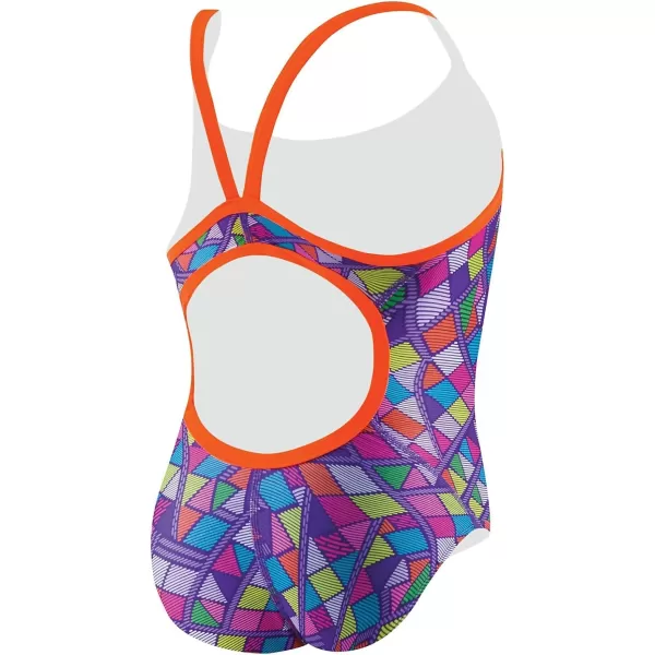 Speedo Womens Swimsuit One Piece Prolt Propel Back PrintedDiscontinuedGeo Divot