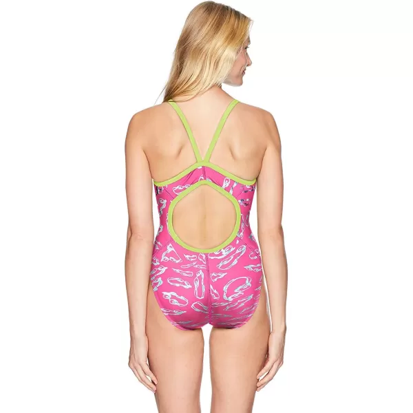 Speedo Womens Swimsuit One Piece Prolt Propel Back PrintedDiscontinuedPinkPink