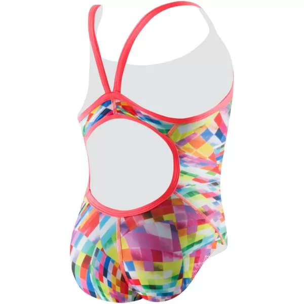 Speedo Womens Swimsuit One Piece Prolt Propel Back PrintedDiscontinuedRed Alert