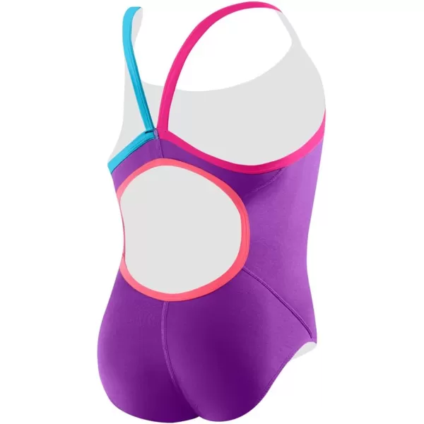 Speedo Womens Swimsuit One Piece Prolt Propel Back SolidDiscontinuedLight Violet