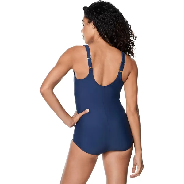 Speedo Womens Swimsuit One Piece Sweetheart Moderate CutPeacoat