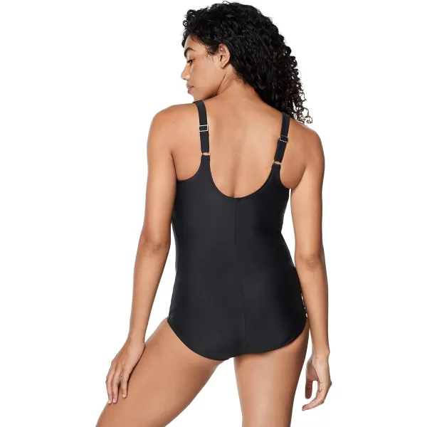 Speedo Womens Swimsuit One Piece Sweetheart Moderate CutSpeedo Black
