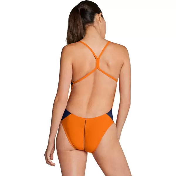 Speedo Womens Swimsuit Piece Endurance The One Solid Team ColorsEdge BlackOrange