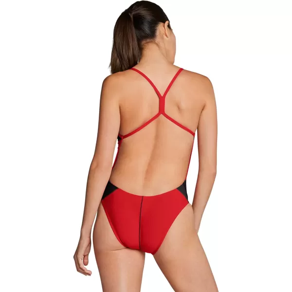 Speedo Womens Swimsuit Piece Endurance The One Solid Team ColorsEdge BlackRed