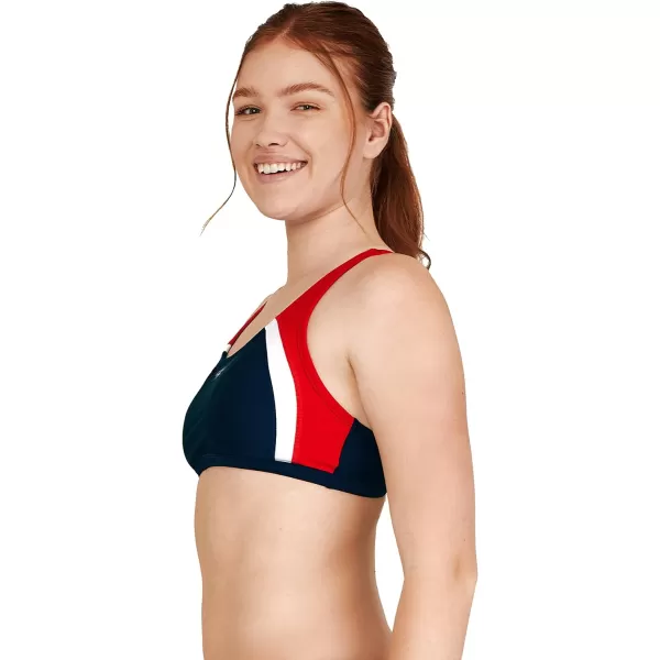 Speedo Womens Swimsuit Quantum Bikini TopRedWhiteBlue