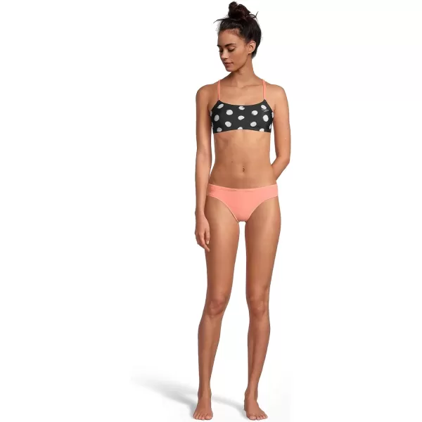 Speedo Womens Swimsuit Top Bikini Endurance Strappy Back DemiSpeedo Black Dot