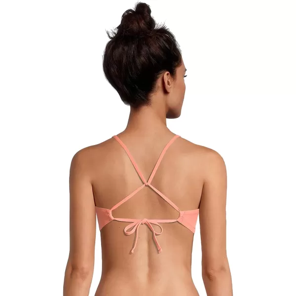 Speedo Womens Swimsuit Top Bikini Endurance Tie Back DemiFusion Coral