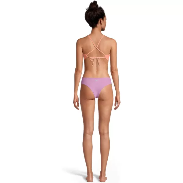 Speedo Womens Swimsuit Top Bikini Endurance Tie Back DemiFusion Coral