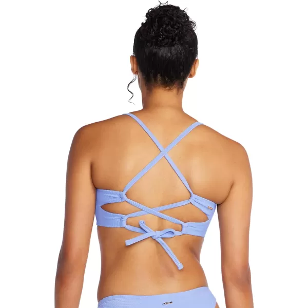 Speedo Womens Swimsuit Top Bikini Endurance Tie Back DemiRib Curious Blue