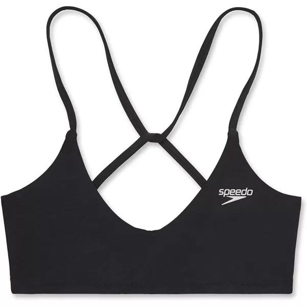 Speedo Womens Swimsuit Top Bikini Endurance Tie Back DemiSpeedo Black