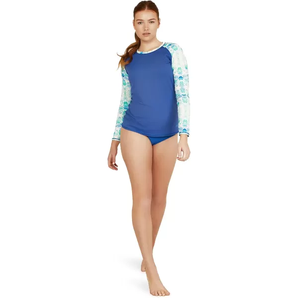 Speedo Womens Uv Swim Shirt Long Sleeve RashguardBlended Tie Dye