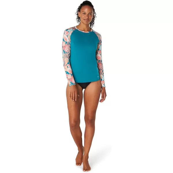 Speedo Womens Uv Swim Shirt Long Sleeve RashguardDeep Lake